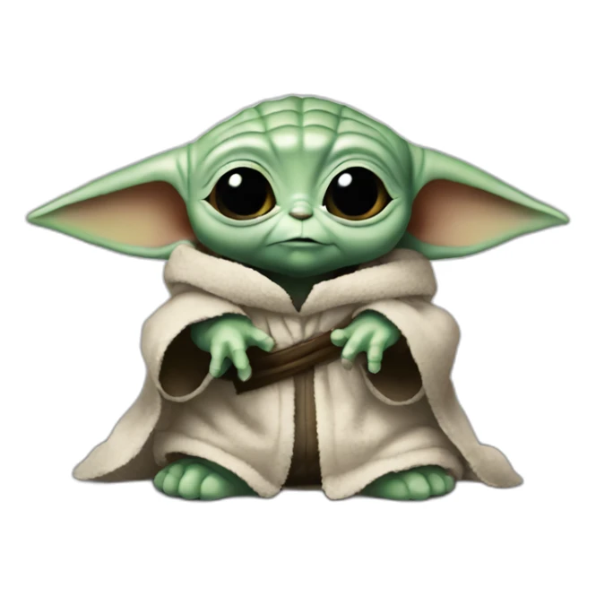 baby yoda joins dark side sticker