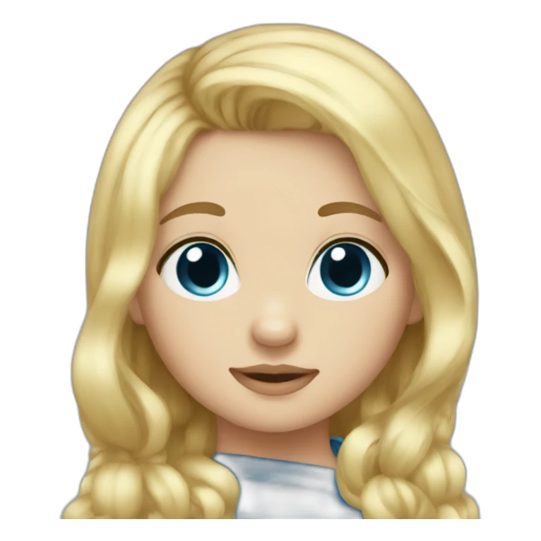 Blonde hair blue eyed baby sticker