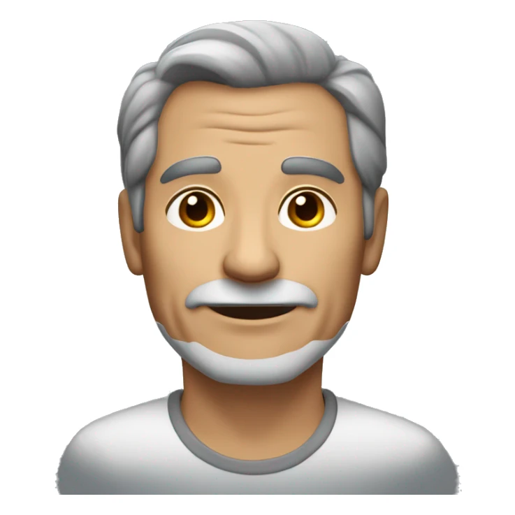 55 years old man dark-grey hair dark eyes, face wrinkles sticker
