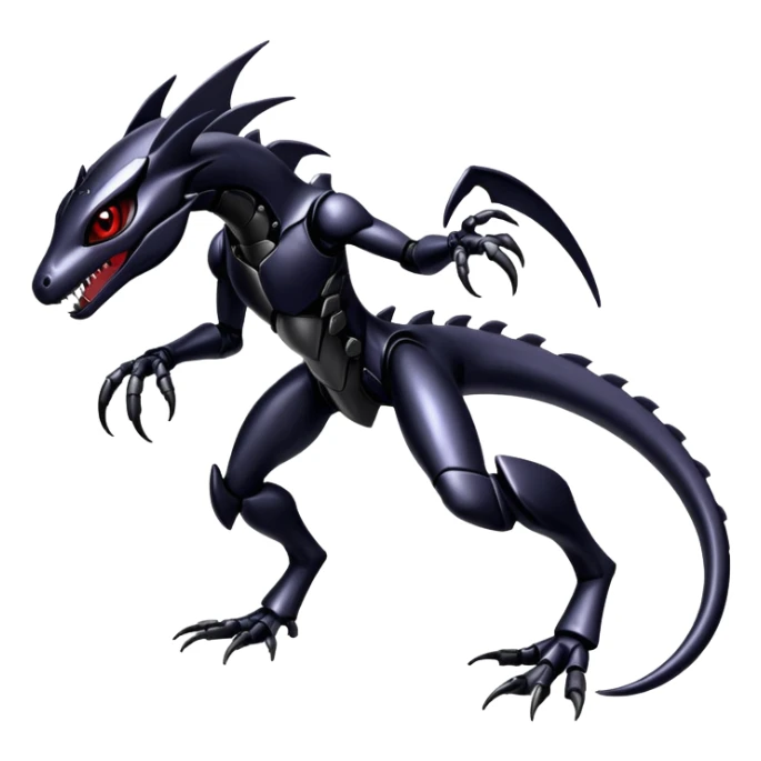 Shiny Gothic Edgy epic Salandit-Genesect-Miraidon-Fakémon-hybrid-creature (full body)  sticker