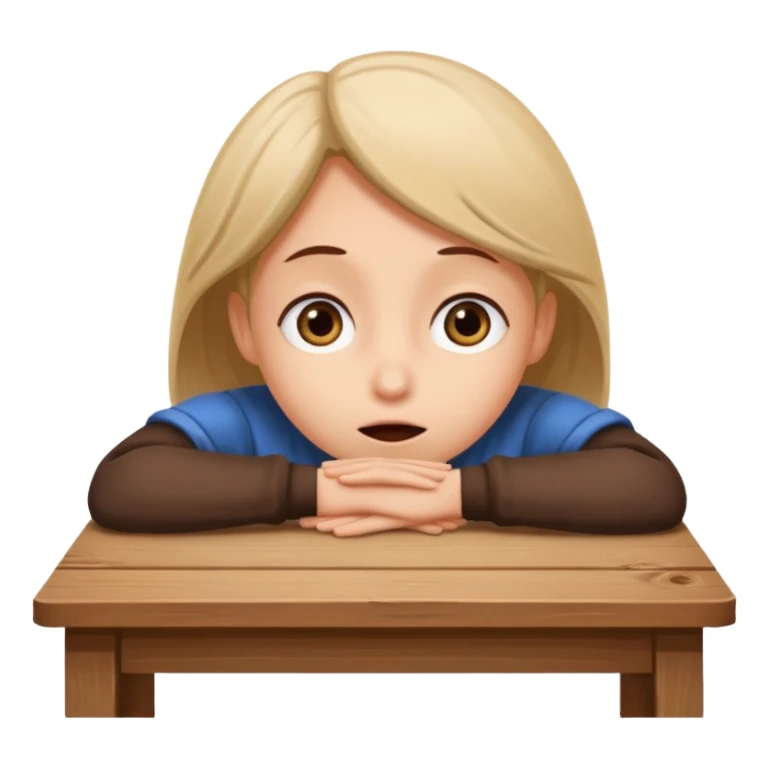 Peeking over a table shyly sticker