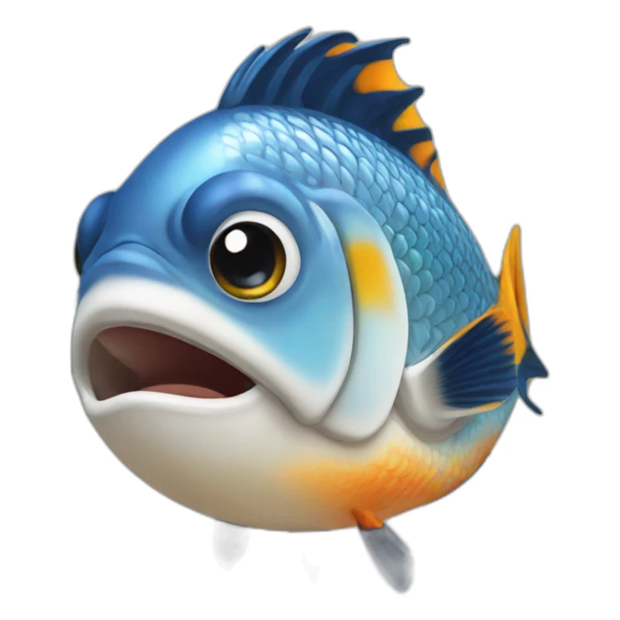 crosbreed of fish and bird sticker