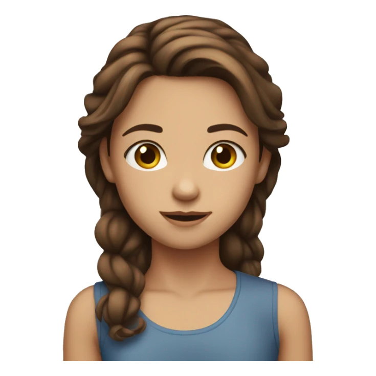 Girl with brown hair and hazel eyes sticker