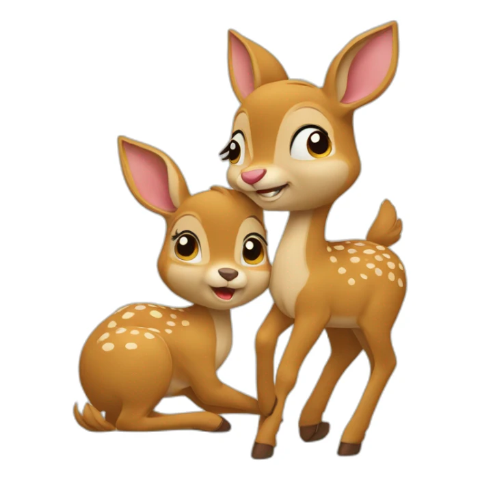 Mère biche à qui on embête son enfant   sticker