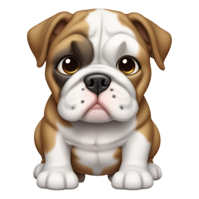 Cute English bulldog puppy sticker