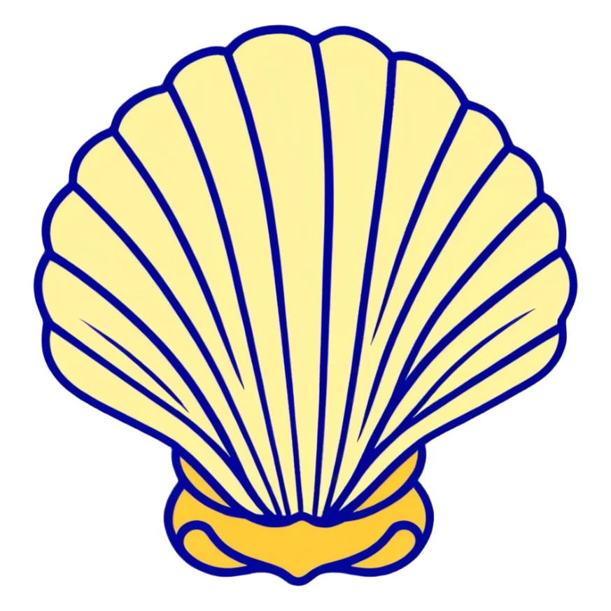 St. James scallop shell Camino de Santiago sticker