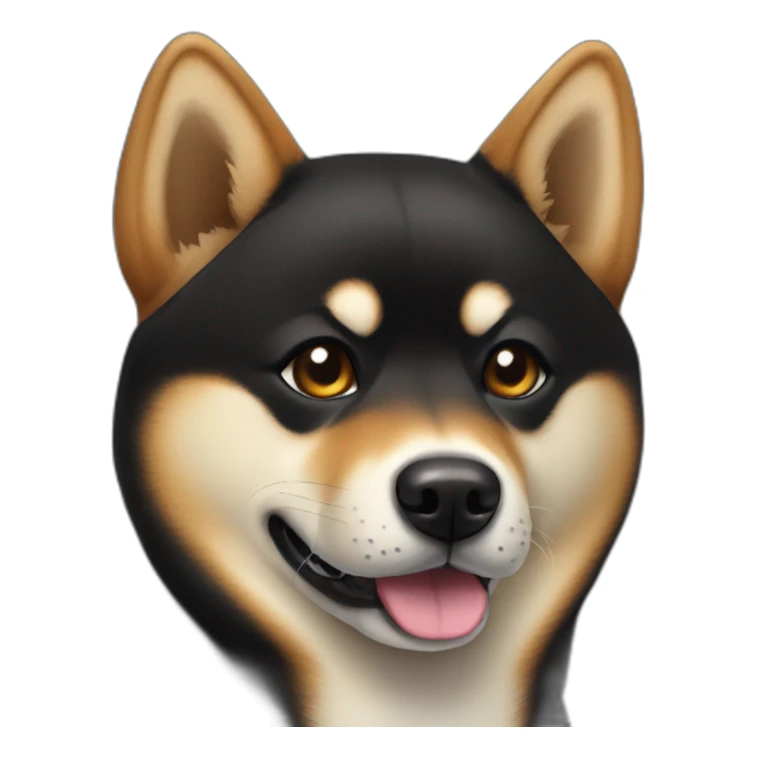 Black and tanned Shiba inu sticker