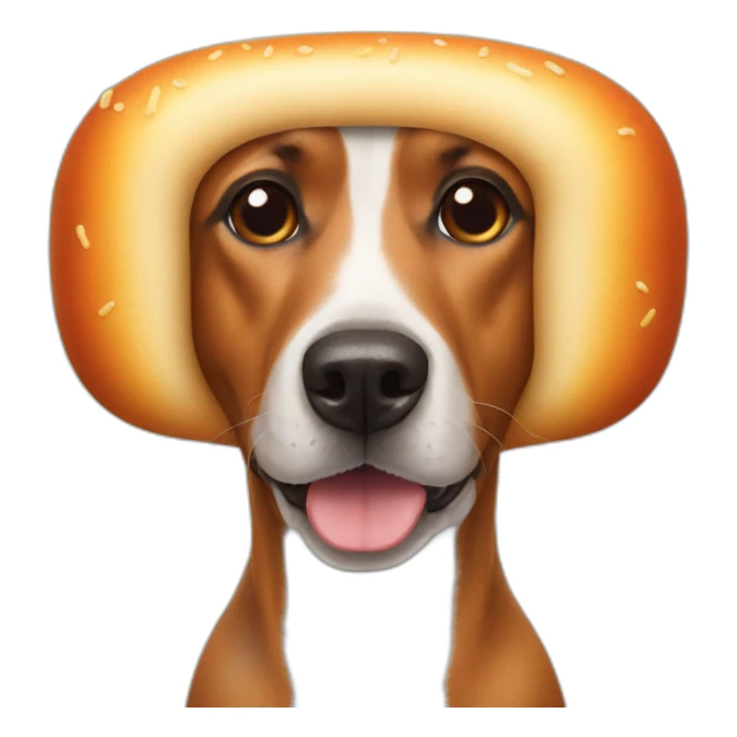 Dog in hot dog costume sticker