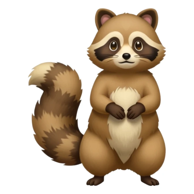 Cacomistle-tanuki-Manx-oncilla-animal-hybrid (full body) sticker