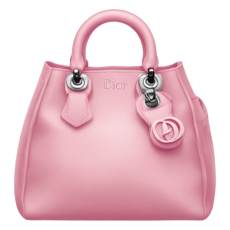 Pink bag that says dior  sticker
