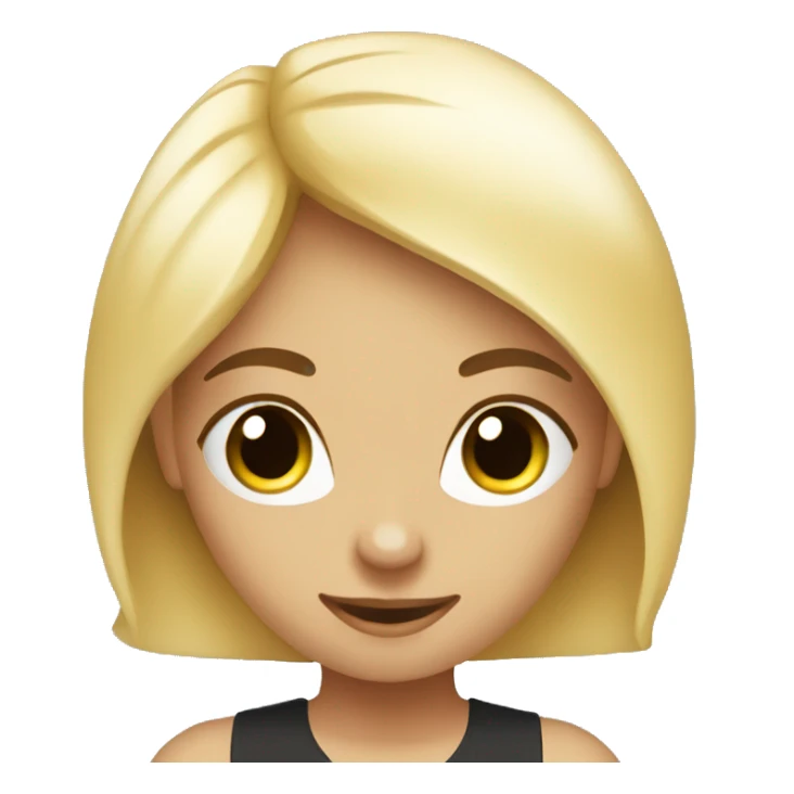 yoga girl blone In a black sticker