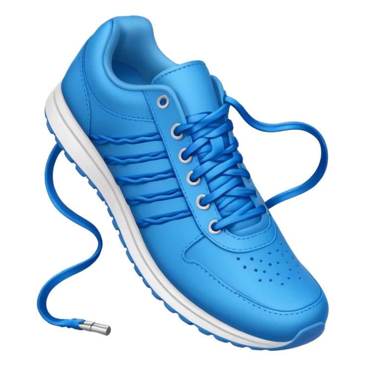 make an emoji of blue shoe laces only- they should be long and stringy sticker