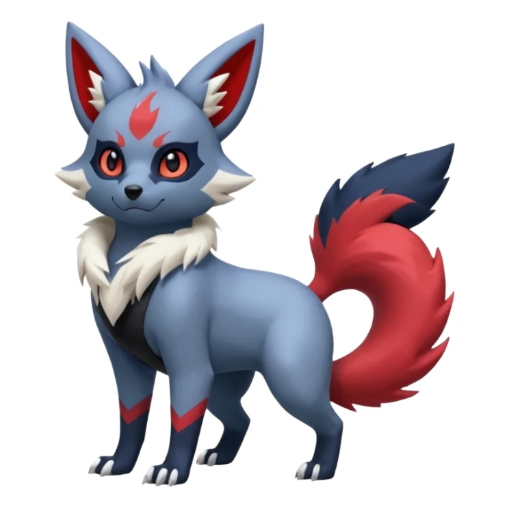 Poochyena-Zorua-Zangoose-Absol-Umbreon-fusion (full body) sticker
