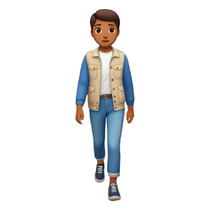 someone walking IN THE GARDEN on a path with flower and plants around him sticker