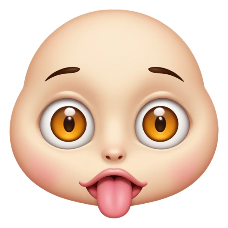 Eyes looking to the side with tounge out sticker