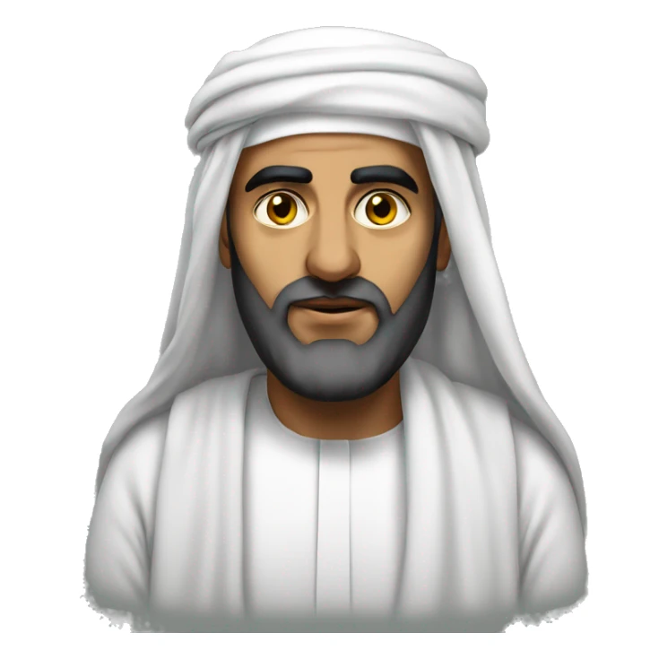 arab sheikh photorealistic serious sticker