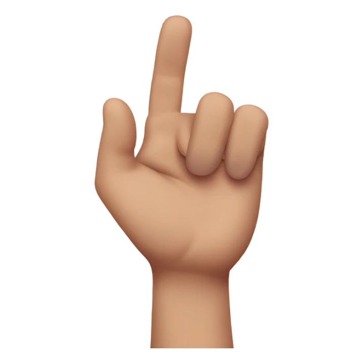 “Rock on” but with a pink bandage on the thumb only sticker