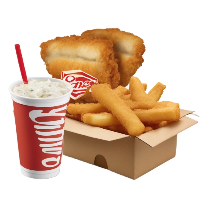 raising canes box combo with soda sticker