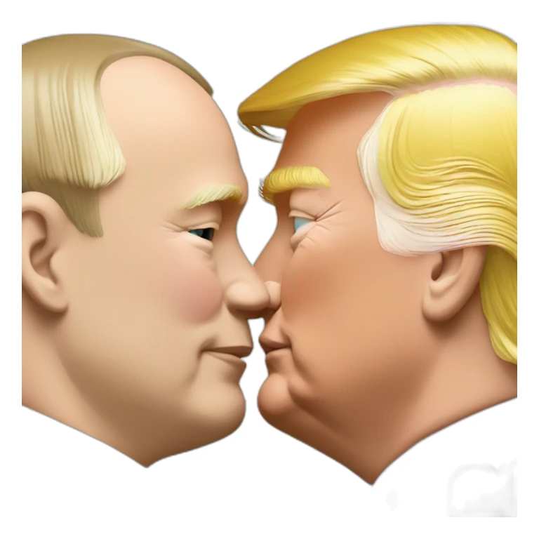 trump-and-putin-kissing,-lgbtq+ friendly, positivity, inclusiveness sticker