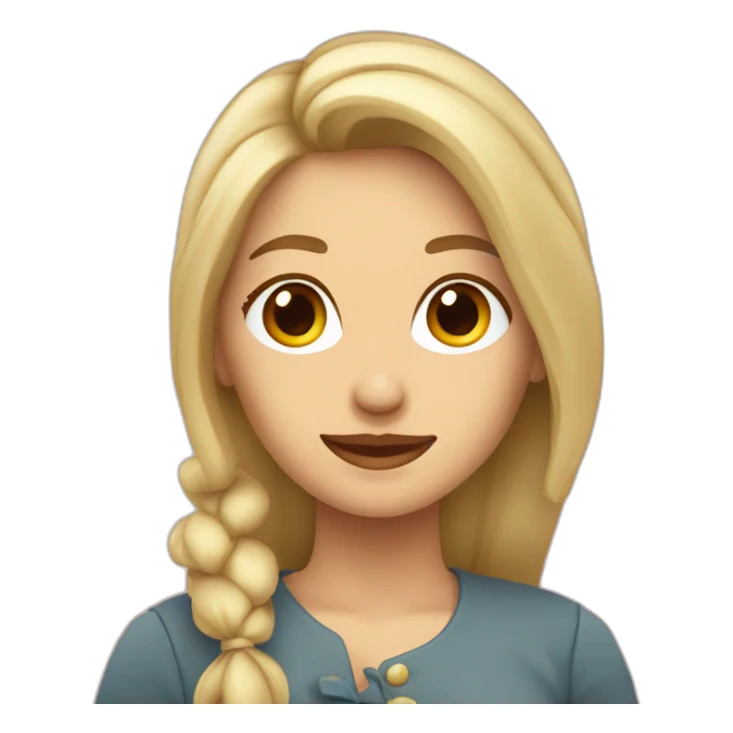 Mujer rubia con coleta Pamplona estilo kukusumuxu sticker