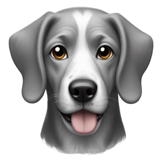 greyscale portrait of a man dog sticker