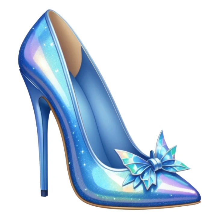 blue fairy high-heeled shoes sticker
