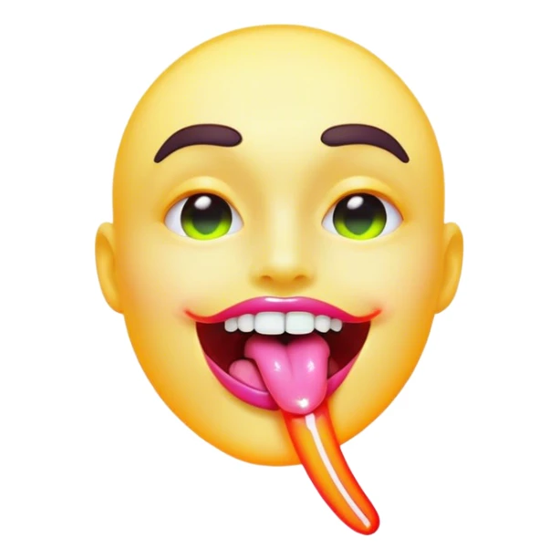 cyberpunk style neon shows tongue sticker