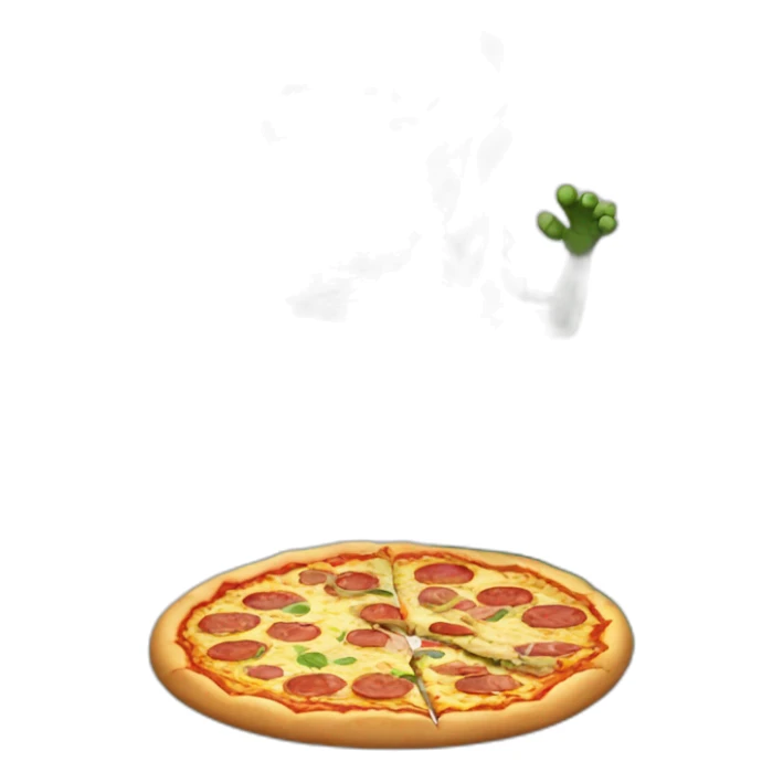 man eating a pizza kicking crocodile sticker