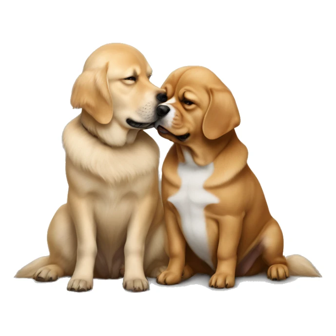 Joe Biden & Donald Trump as dogs kissing  sticker