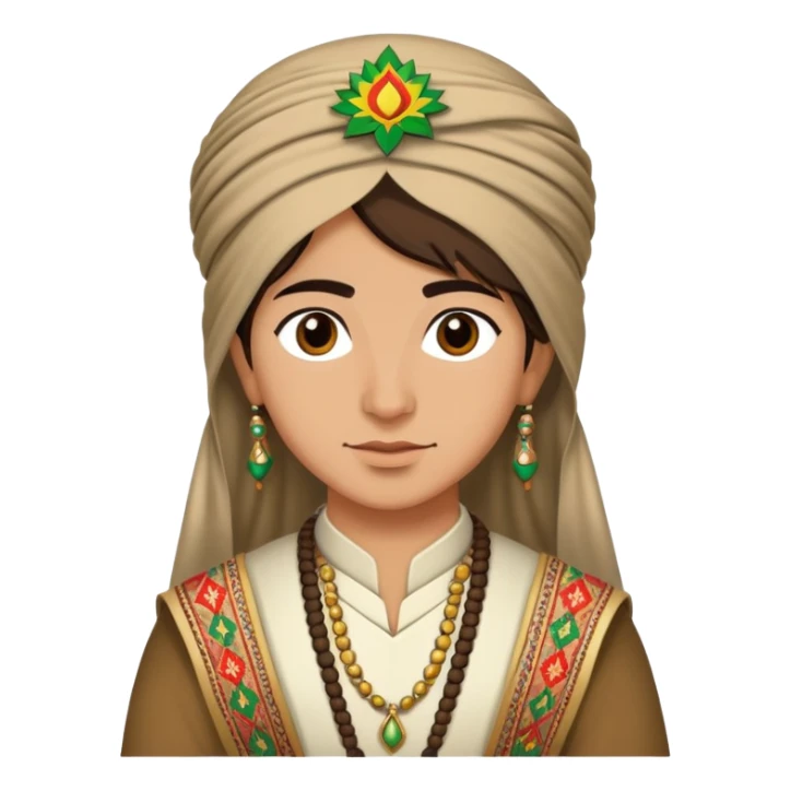 Kurdish person in traditional clothing sticker