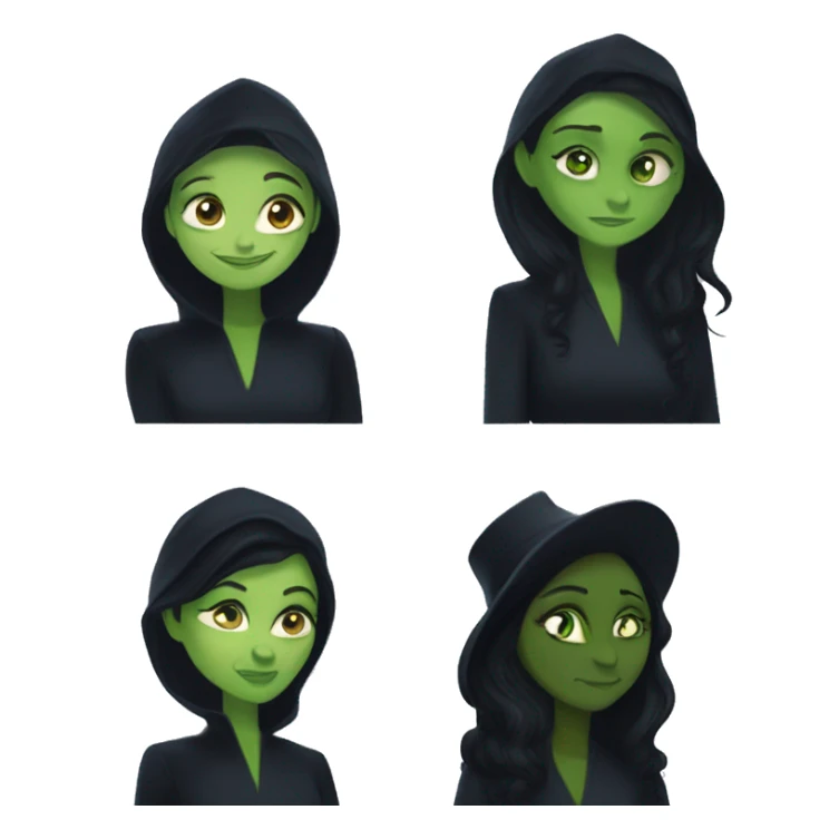 Elphaba and gahlinda hug wicked  sticker