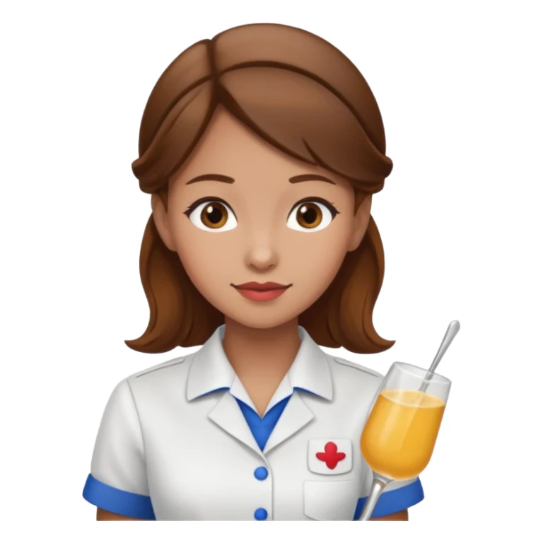 Ragazza capelli marroni che fa la cameriera  sticker