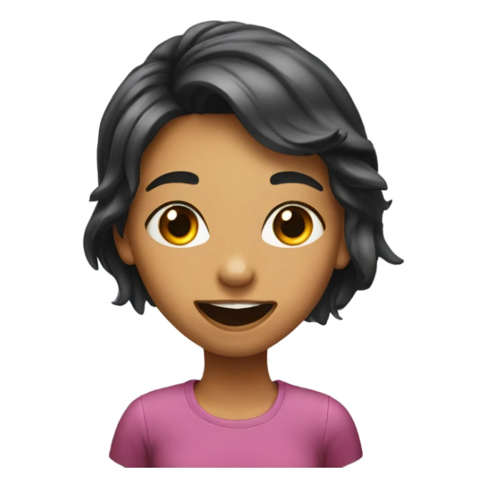 Girl with tongue out sticker