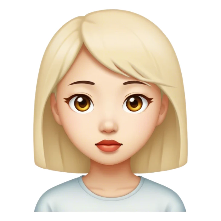 Slanted eye Chinese girl eyes slanted  sticker