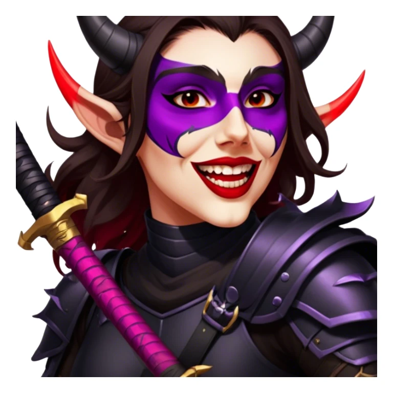 Demon-Horned Warrior sticker