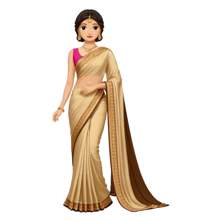 sleeveless saree without the girl sticker