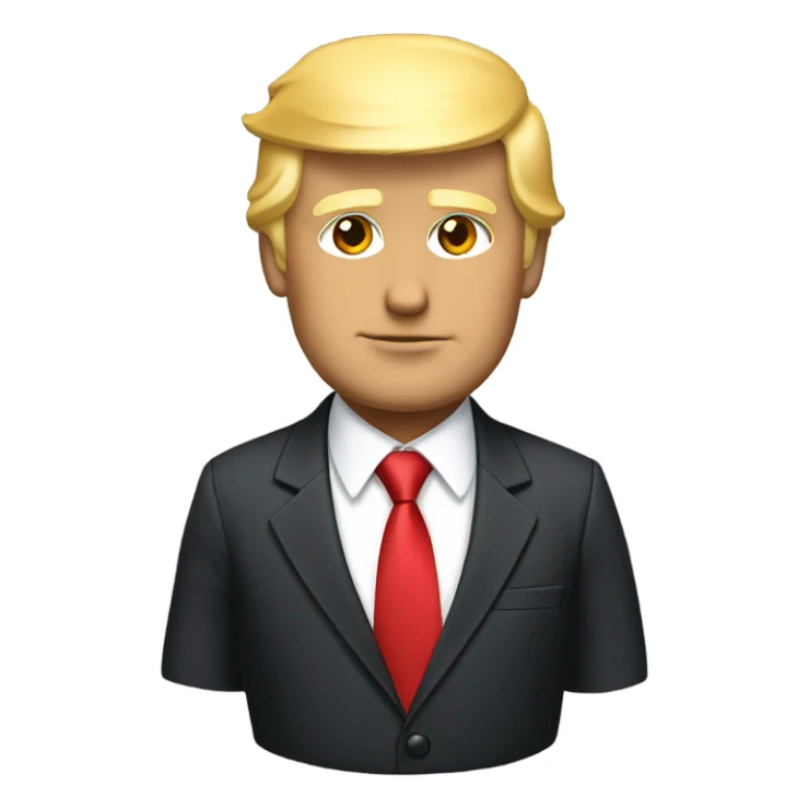 Donald Trump in formal attire sticker