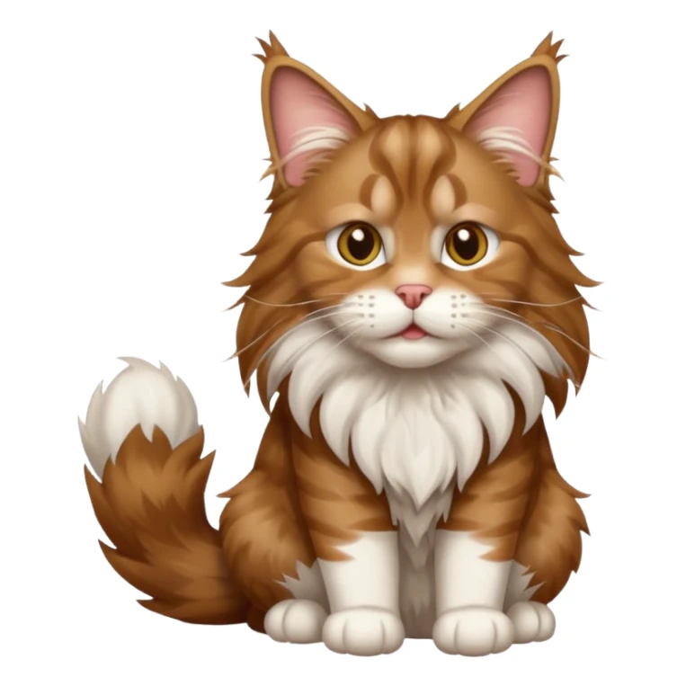 a maine coon cat farting sticker