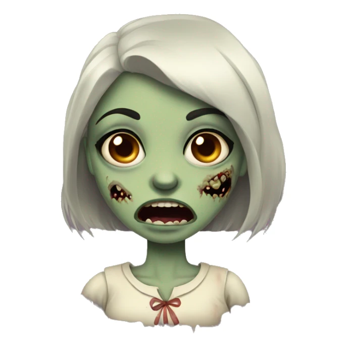 Vintage zombie girl sticker