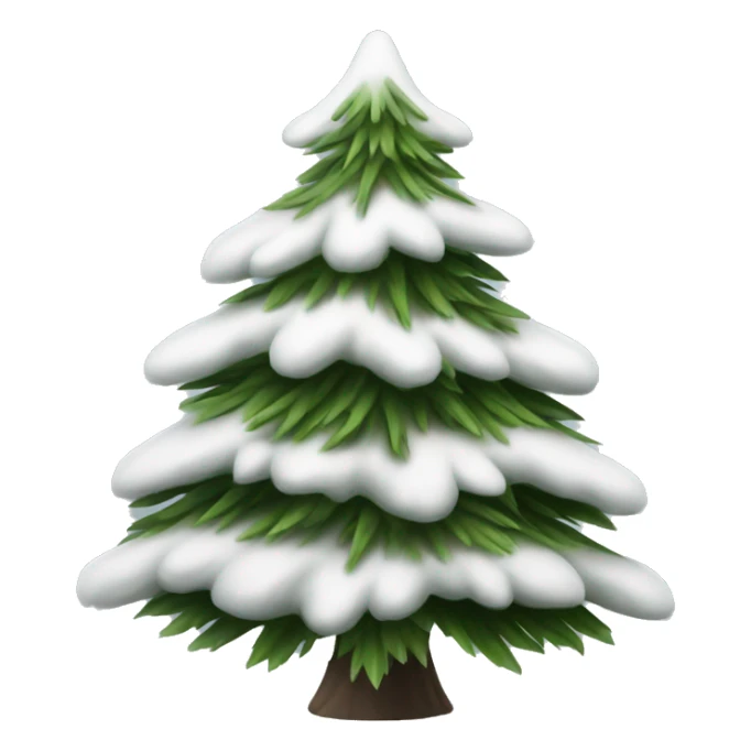  actual white fir christmas tree isolated.  sticker