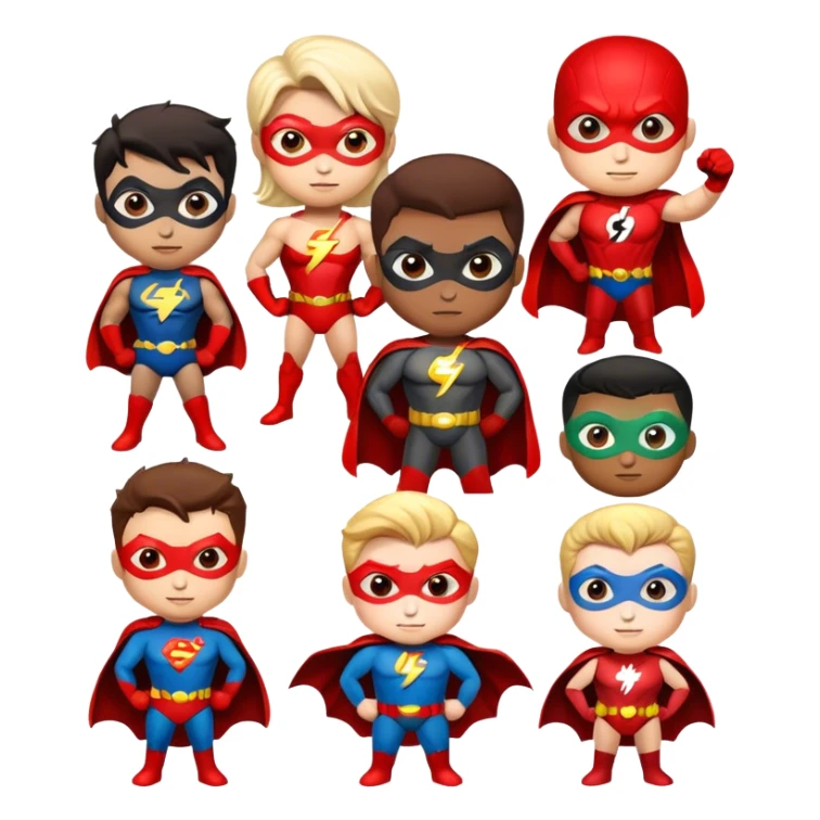 A group of superheroes sticker