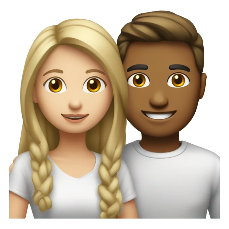 un joven blanco con una chica blanca besándose  sticker