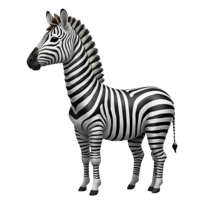 A zebra listening to music sticker
