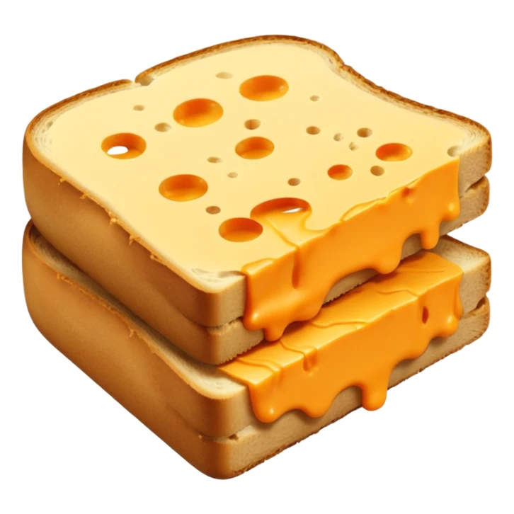 a slice of cheese to put on a bread sticker