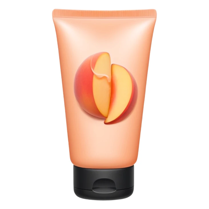 solid color light peach plain skincare tube sticker