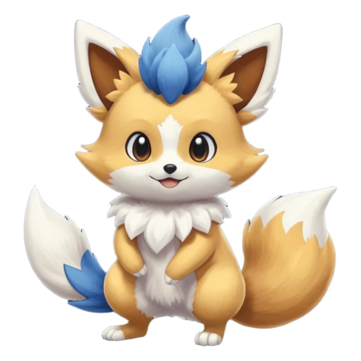Meowstic-Fennekin-Buneary-Buizel-fusion sticker