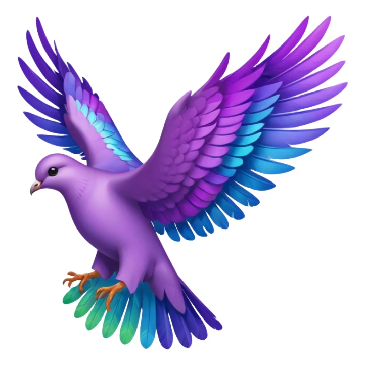 Purple dove flying towards heaven  sticker
