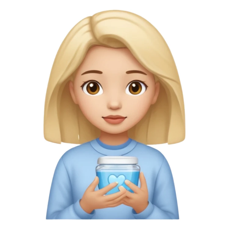 Cute aesthetic girl, she takes care of himself sticker