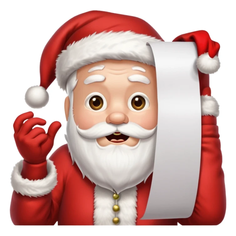 drunk santa holding up a huge blank banner 4 times his size above his head sticker