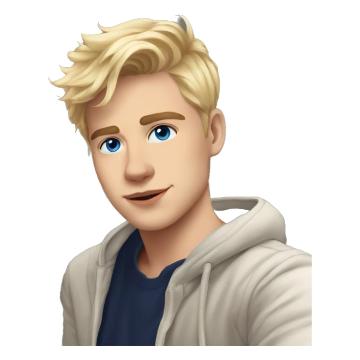German 20 year old man blonde hair blue eyes  sticker